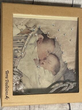 New Terra Traditions Baby Photo Album with Swarovski Crystals Rare